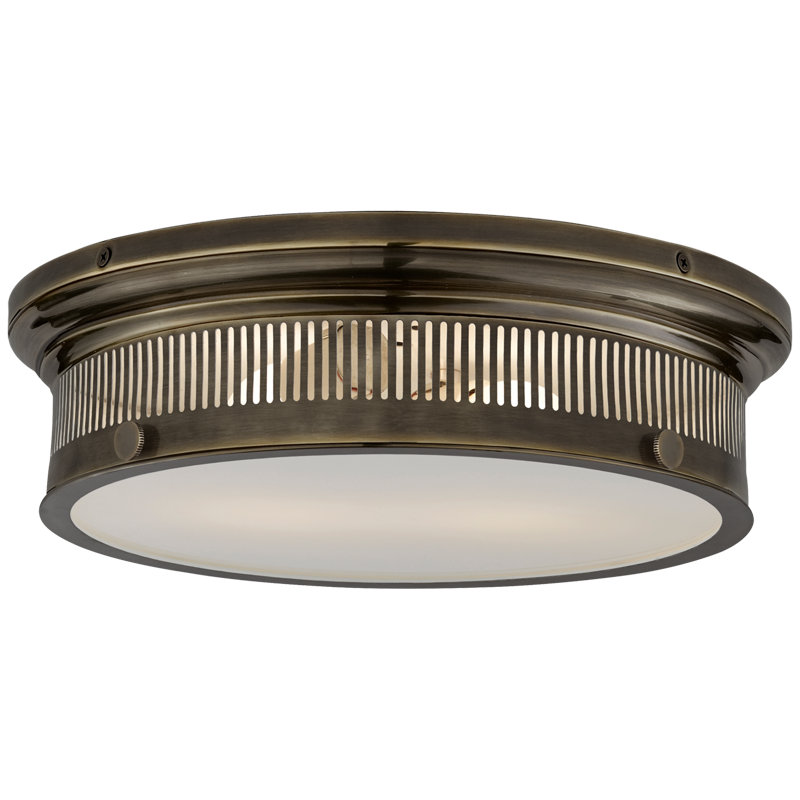 Chapman & Myers Alderly Flush Mount, Bronze, 4.25" H x 13" W x 13" D