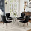 Ensemble de salle à manger à piédestal rond 5 pièces avec chaise capitonnée en velours pour salle à manger et salon-1248467101-1248467043-1248467042