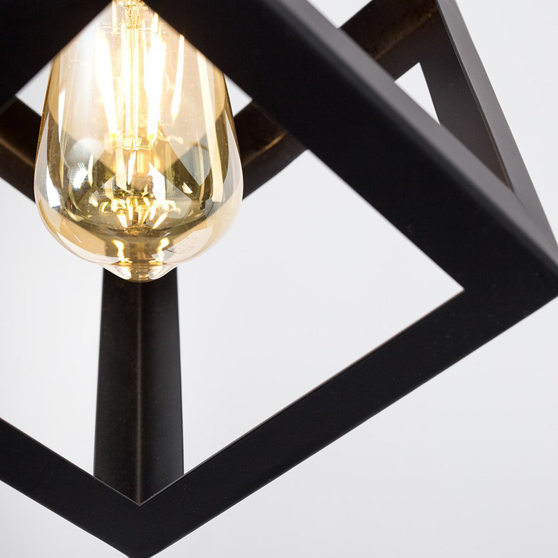 16cm H Metal Novelty Pendant Shade in Black, No