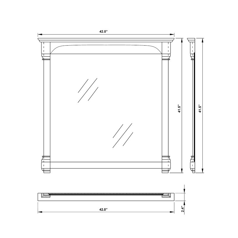Olivia Rectangle Mirror, Espresso