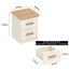 Cleverdon Feya 2 Drawer Bedside Table-91717320