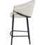  Tabourets en tissu à hauteur de comptoir avec base lustrée 2 - Aspect lin-1064889032
