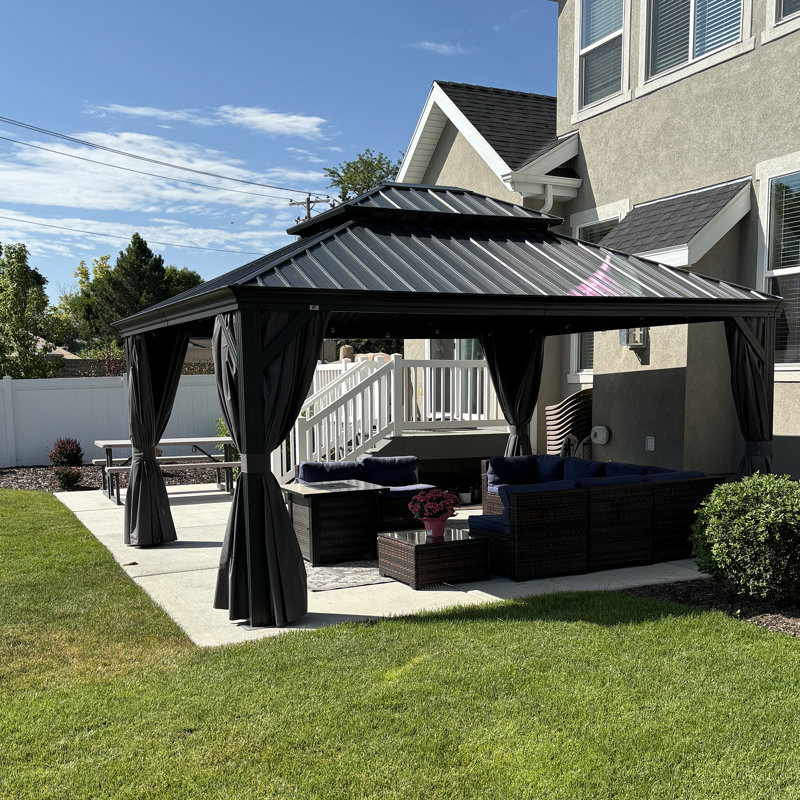 Aluminum Patio Gazebo, 15 ft x 13 ft