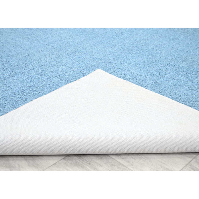 Monarrez Nylon Bath Rug with Non-Slip Backing, Single- 72" L x 60" W, Basin Blue