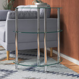 Datrell Glass Top End Table