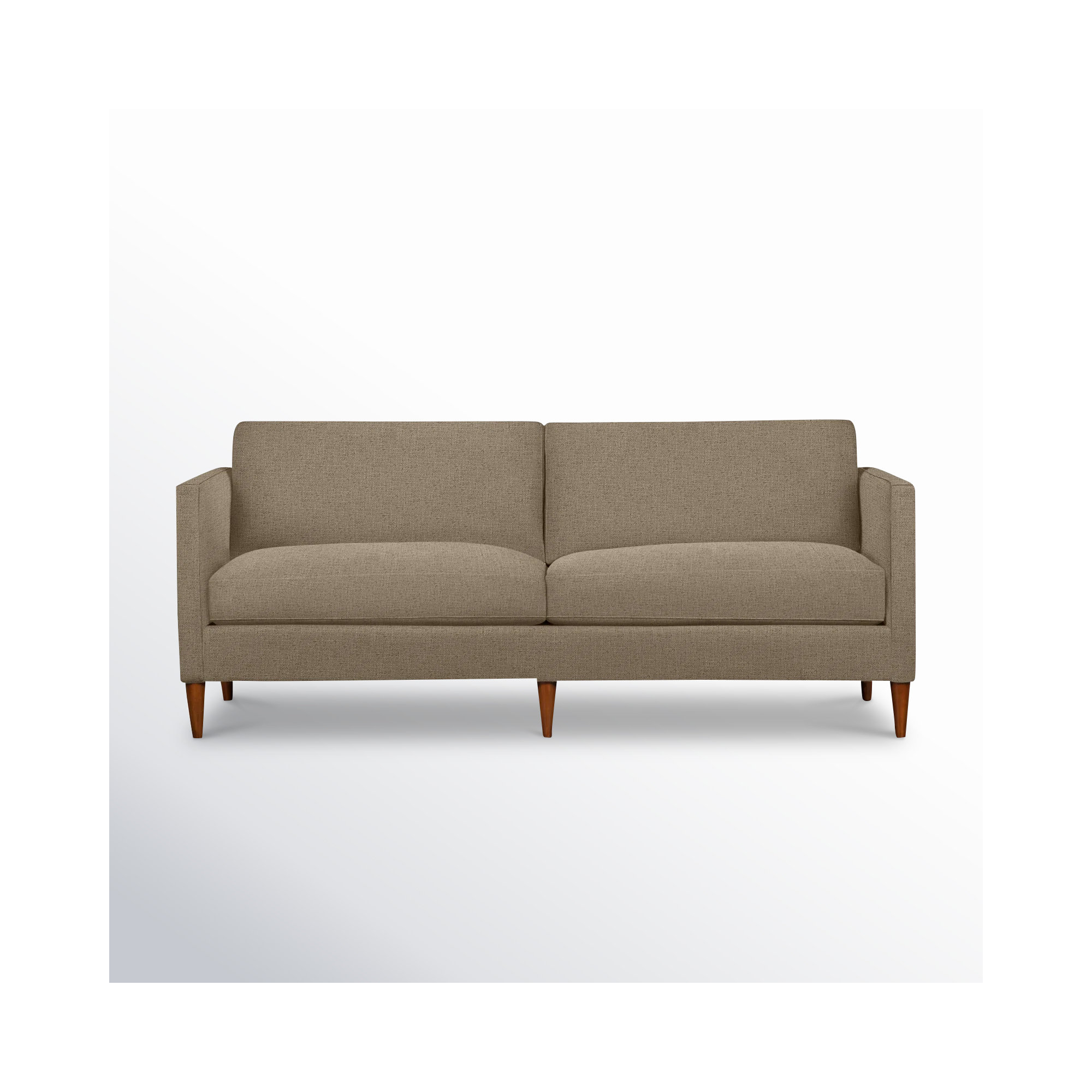Clifford 87" Upholstered Custom Sofa, Zuma Natural Textured Linen