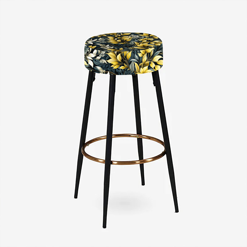 Elodea - Ensemble de 2 tabourets de bar à imprimé, Birgir - Tabourets de bar tropicaux