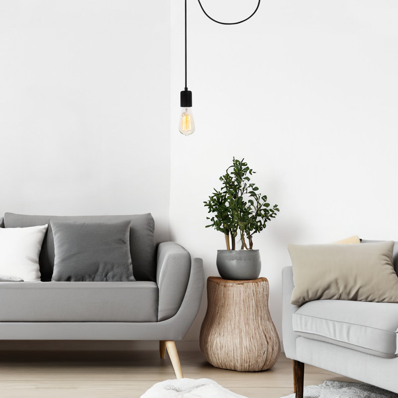 Luminaire suspendu à 1 lumière Sera, Noir