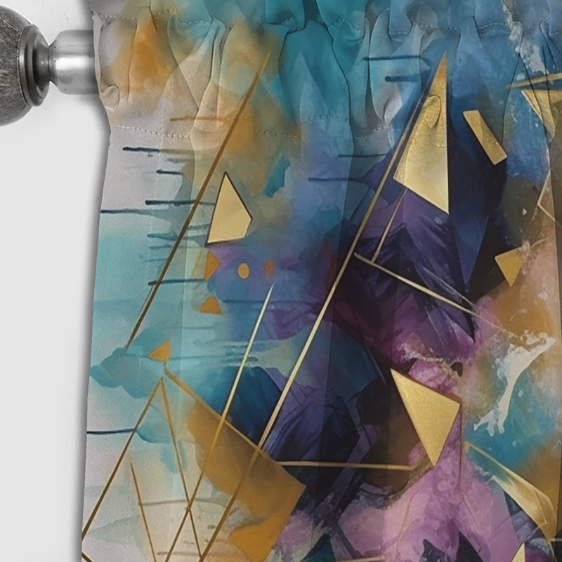 Walmsley - Abstract Curtain - Blackout Geometric Curtain - 1 Panels, 52" W x 108" L