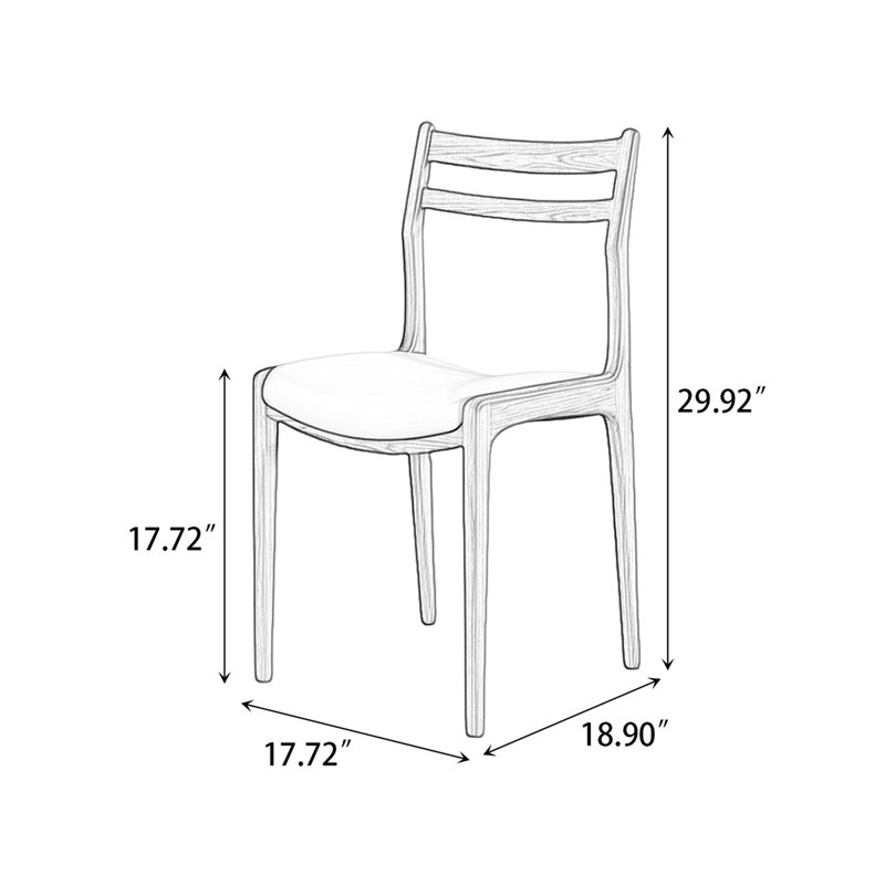 Ensemble de 2 chaises d'appoint 17,72 "à dossier uni orange