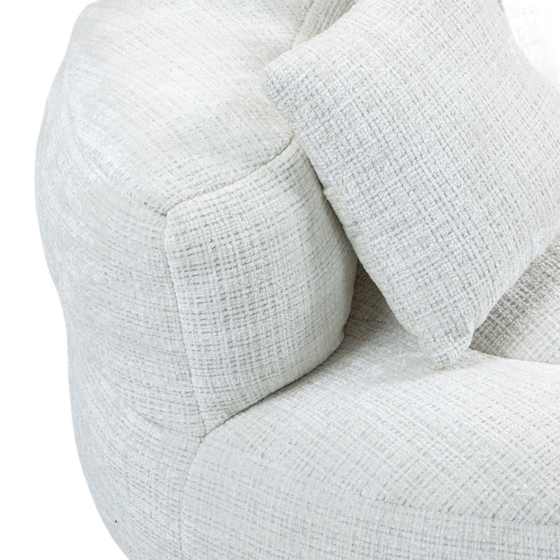 Mason Chenille Bean Bag Lounger, Beige