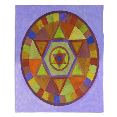 Couverture sherpa douce mandala ii d