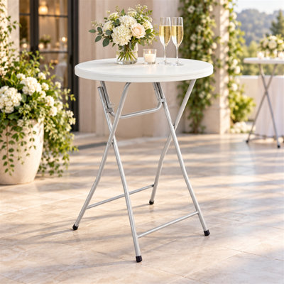 Samantha 32 in. L Plastic / Acrylic Banquet Table