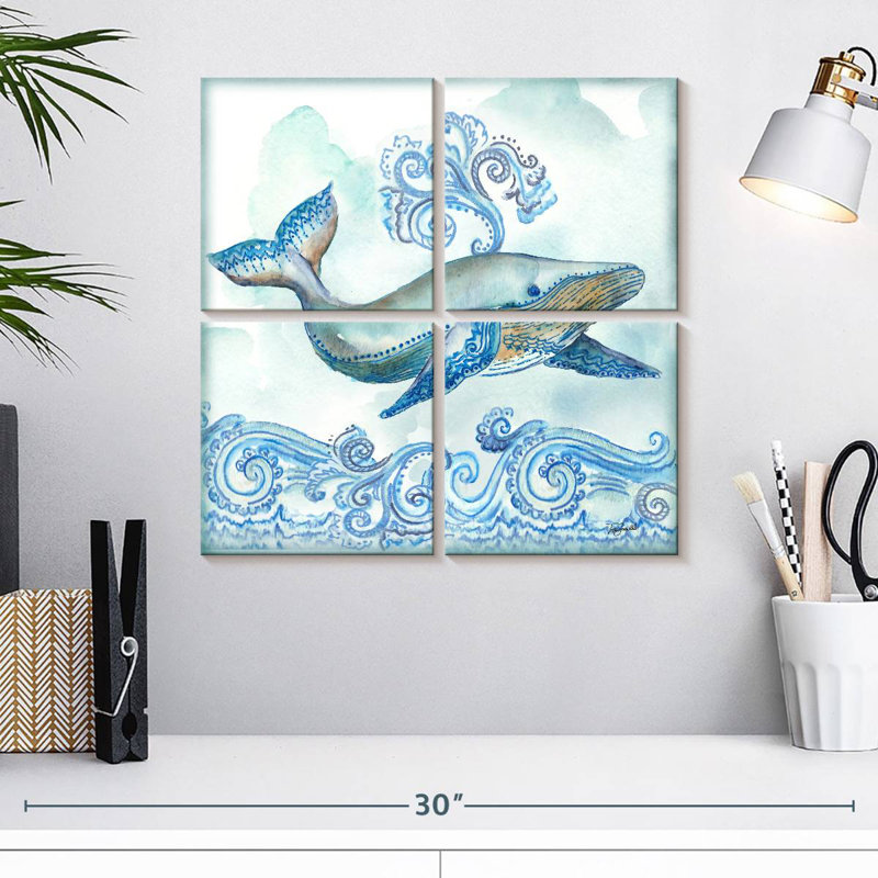 Brampt Boho Shells - Whale, 18" H x 18" W