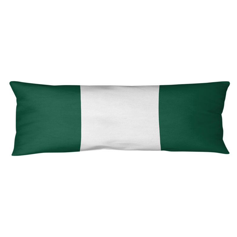 Stripes Medium Polyester/Polyfill Body Pillow, New York Big Football, White/Red
