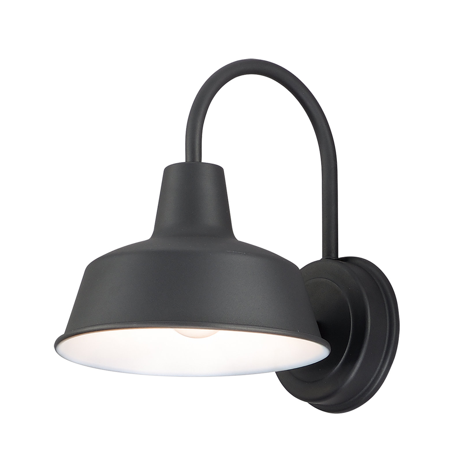 Alexandrina Single Light Bell Outdoor Wall Light, Black, 13.25" H x 10.25" W x 13" D