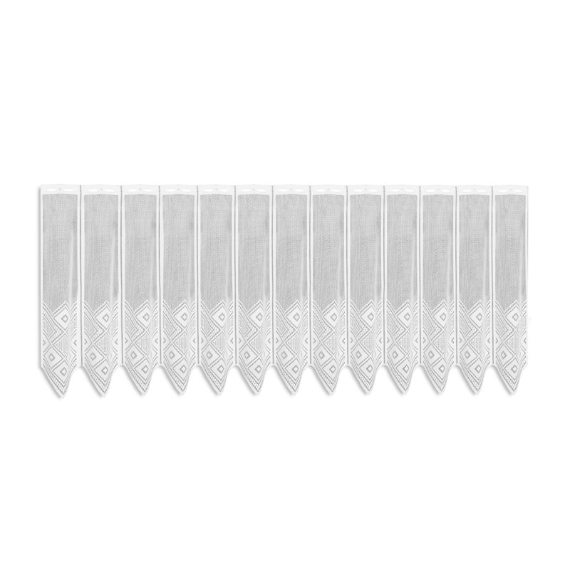 Okawville Pointed Cafe Curtain, 52cm H x 200cm W