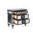 Varian II Mirrored, Black And Silver Finish Nightstand With Spacious Drawer For Modern Bedrooms And Elegant Storage Solutions