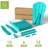 Folding Adirondack Chairs Set Of 4 All Weather Firepit Chair Cup Holder Aqua For Campfire Deck Backyard Patio Outdoor Poolside Lawn-110959238