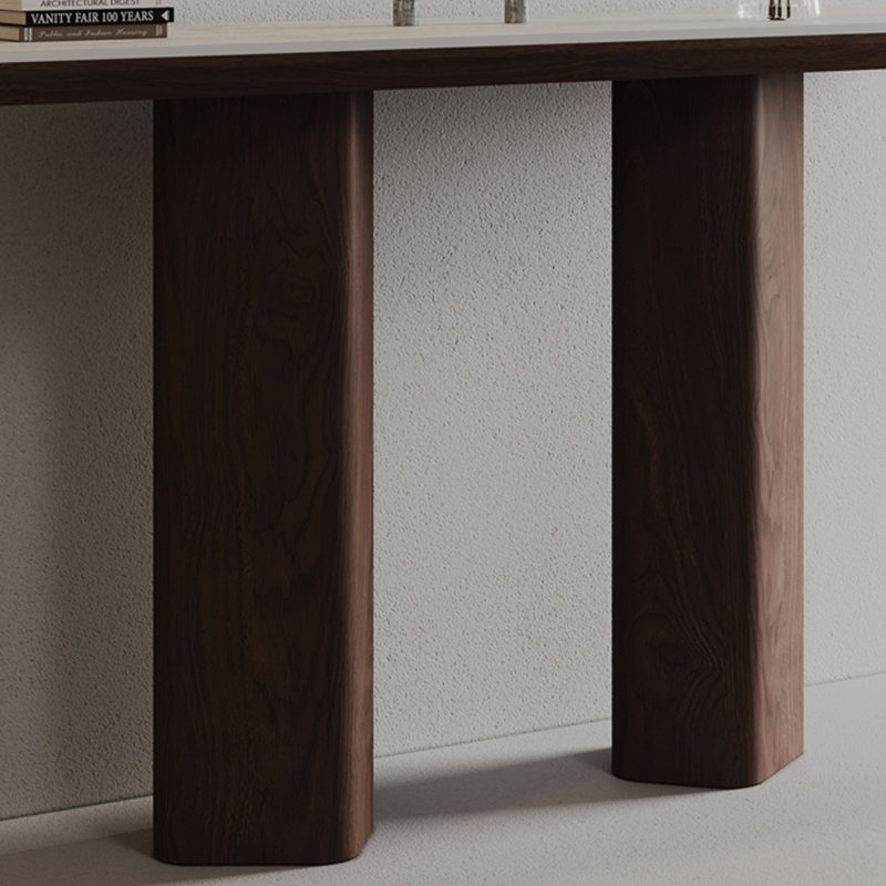 Modern simple sintered stone console table, 33.4" H x 55" W x 13.7" D