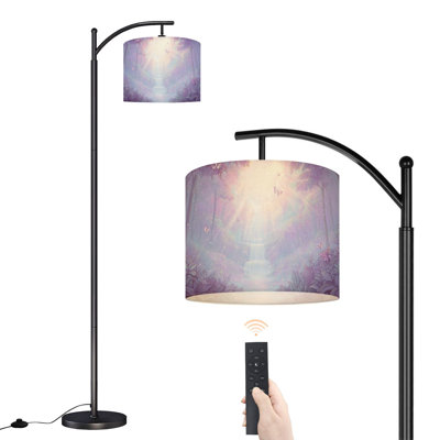 Lampe sur pied en arc Dreamy Pastel Forest Waterfall