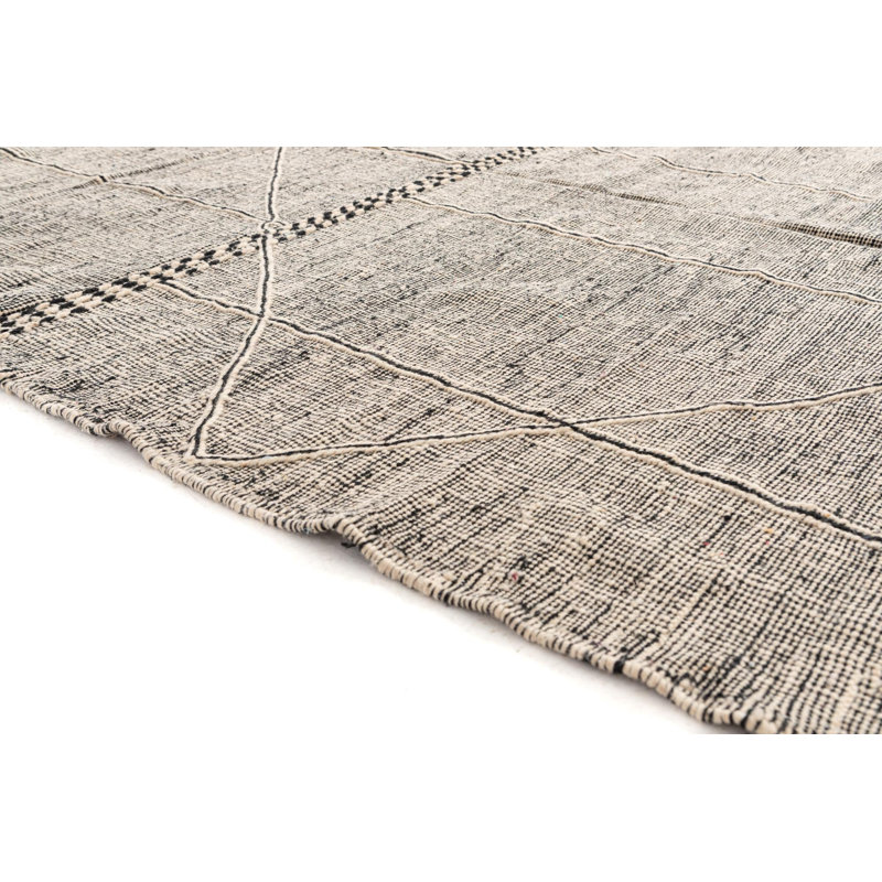Tapis noir et blanc Oavia