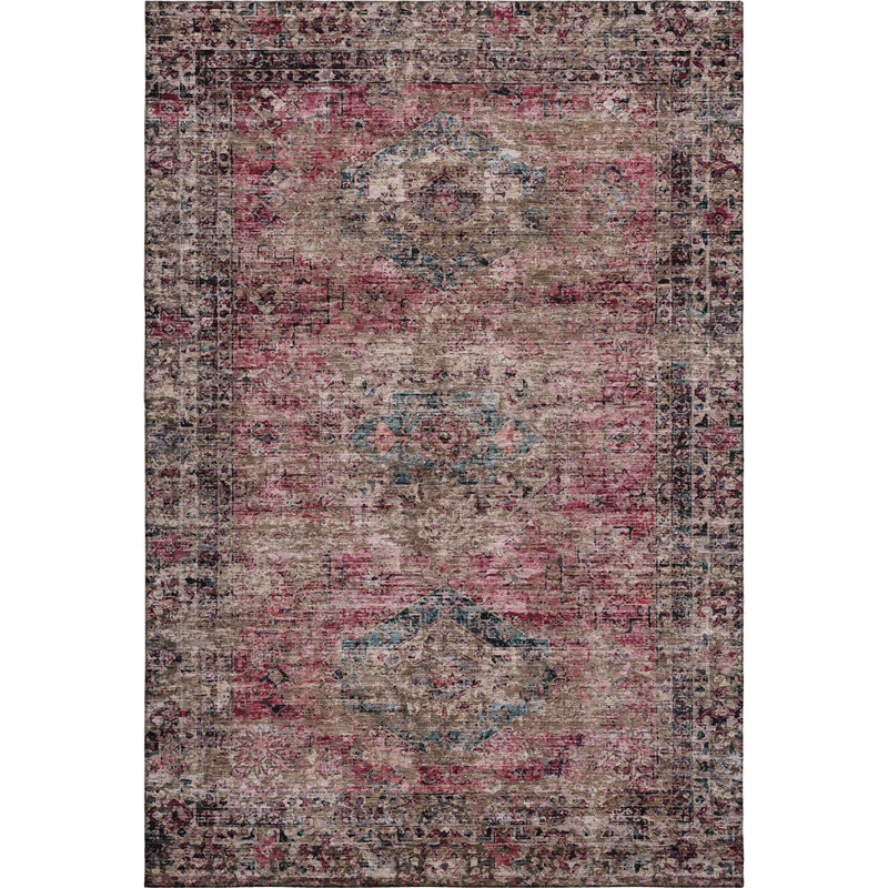 Tapis de qualité supérieure Mayfield Global, Rose, 2 pi 6 po x 3 pi 10 po