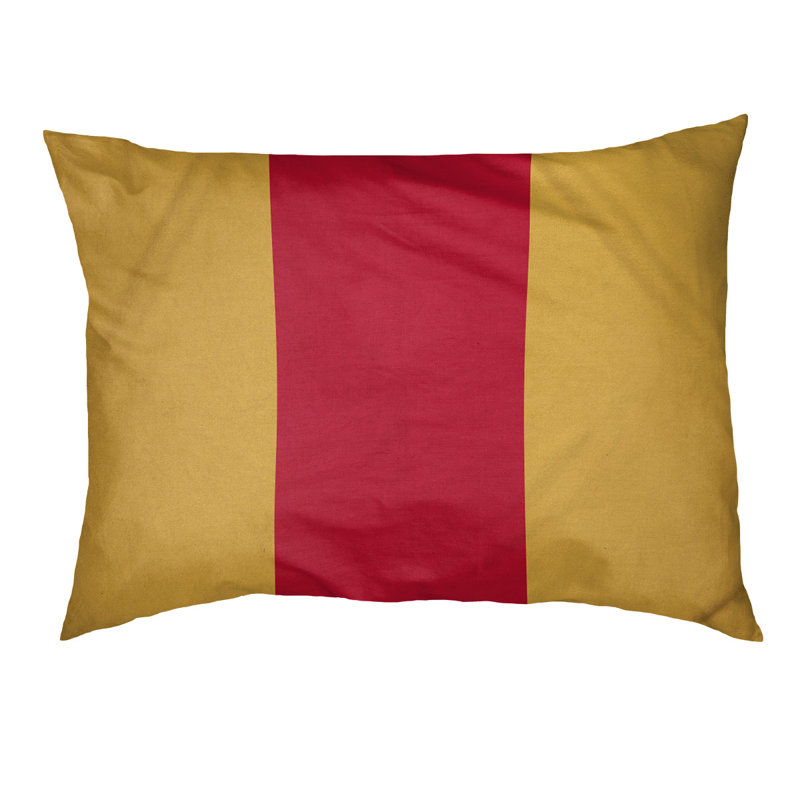 Oreiller Syracuse, Grand (l 40 po x P 30 po x H 6,5 po), Jaune / rouge / jaune