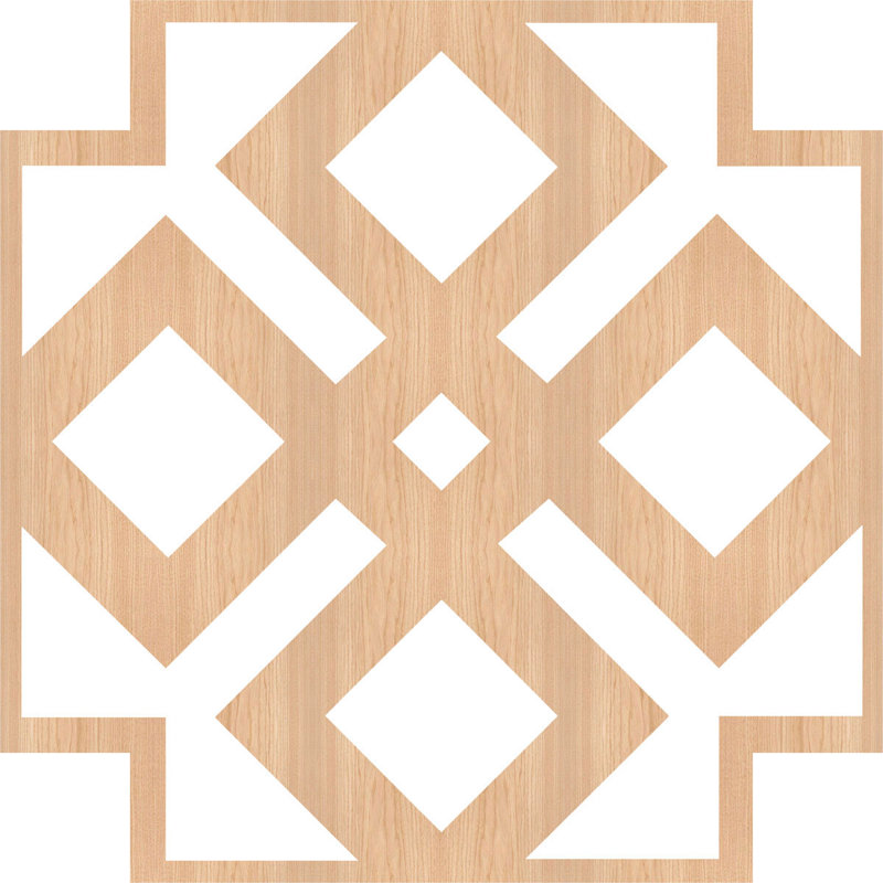 Panneau mural 3D 7,375 "x 7,375", Hickory, H 11,375 po x l 11,375 po