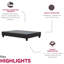 Base de lit tapissier gris foncé