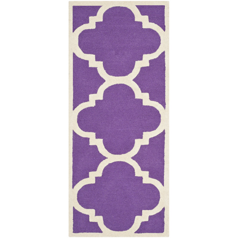 Cannen Hand Tufted Wool Geometric Rug, Runner 2'6" x 12'