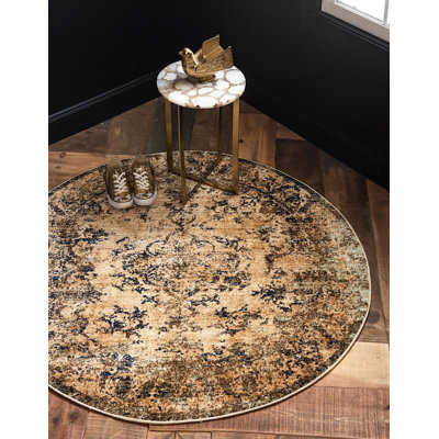 Tapis brun à motif oriental Garth