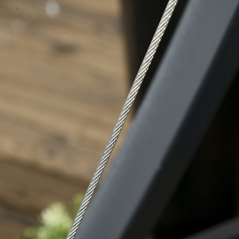 Balancelle de patio pour 3 personnes, banc de balancelle d'extérieur, gris foncé