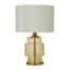 Gold Clear Base Glass Table Lamp with Drum Shade-798437282