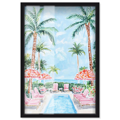 «Palm Tree Haven Shadowbox Print Summer Art Prints» par Art Remedy