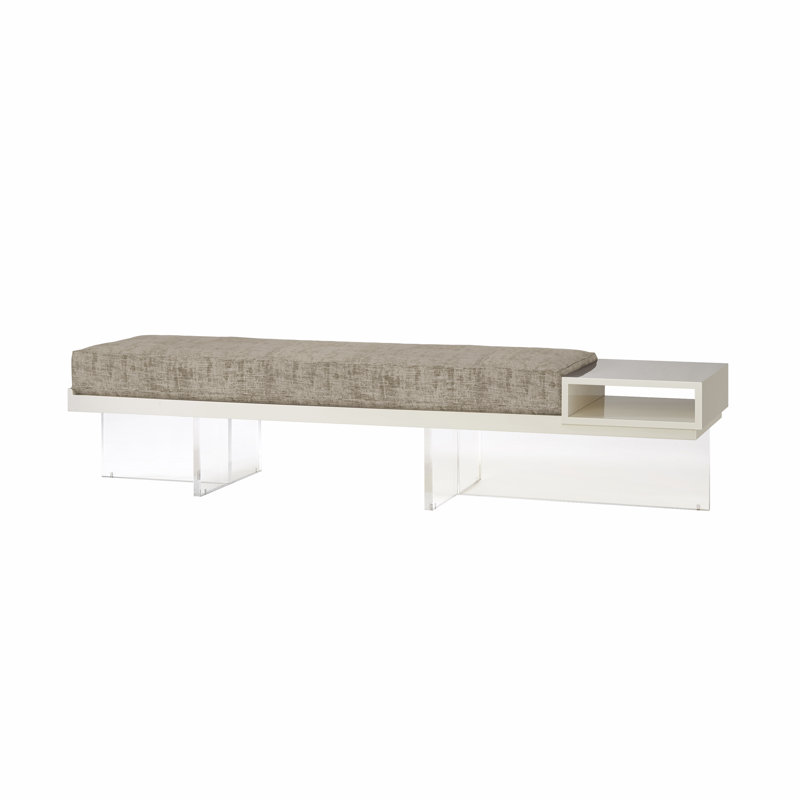 Banc de rangement Margot, Churchill Driftwood (tissu performance) 6137-92