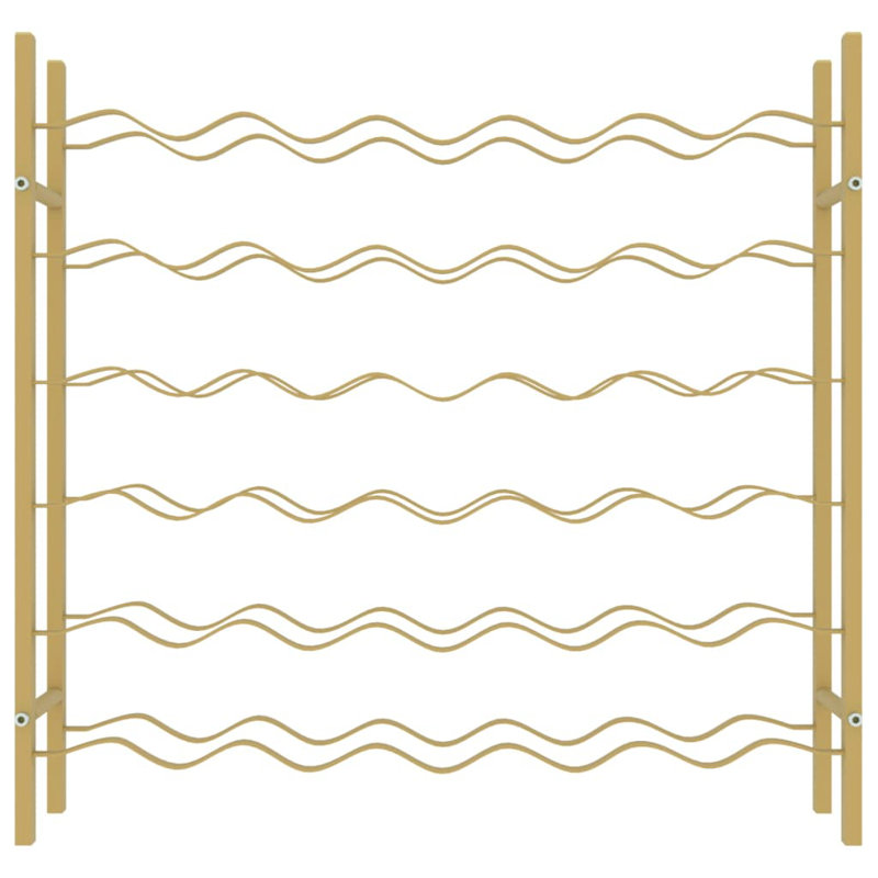 Clora 36 Bottle Floor Wine Bottle Rack, Gold