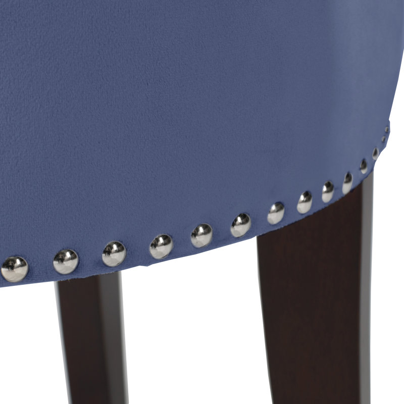 Garfield Solid Wood Accent Stool, Blue