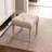 Small Padded Bench, Square Upholstered Rustic Ottoman Bench