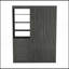 Armoire 3 tiroirs Kenya, double porte, 3 tablettes en chêne fumé