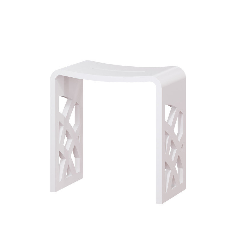 Casainc Riverside Freestanding Solid Surface Bathroom Shower Stool