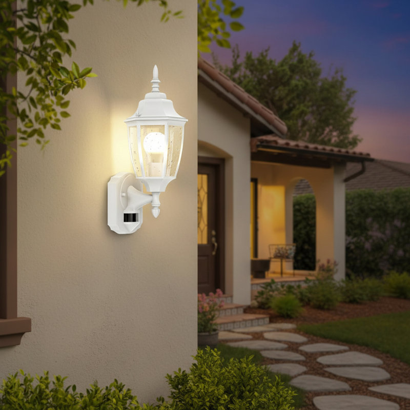 41.9cm H Outdoor Sconce, White