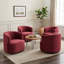 Fauteuil demi-tonneau pivotant rembourré Tybias