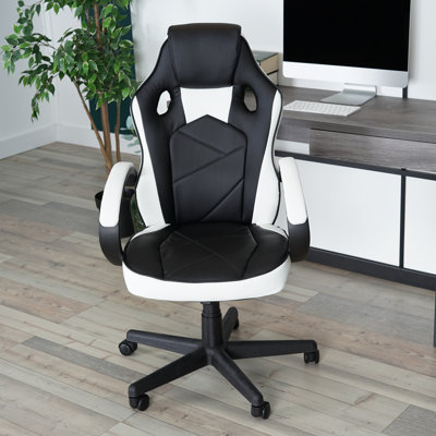 Wade Logan Sandtoft Adjustable Ergonomic Swiveling PC & Racing Game Chair