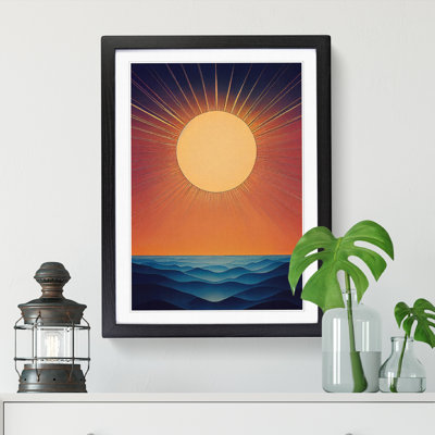 Sun In Watercolour - Picture Frame Print