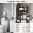 Over The Toilet Storage Freestanding Metal Wood with Shelf-363327271