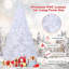 6 pi-PVC-Artificiel-Arbre de Noël-W-Stand-Fêtes-Saison-Intérieur-Extérieur-Blanc