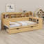 Lit de jour en bois avec tablettes de rangement, lit multifonctionnel avec deux tiroirs de rangement et bureau d'étude-1748805019