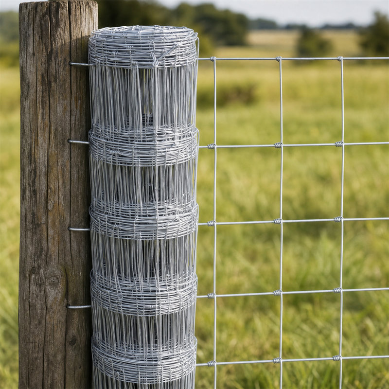 Clôture de campagne galvanisée 328 pi x 3,95 pi, clôture articulée pour charnières, filet gradué, résistant à la rouille