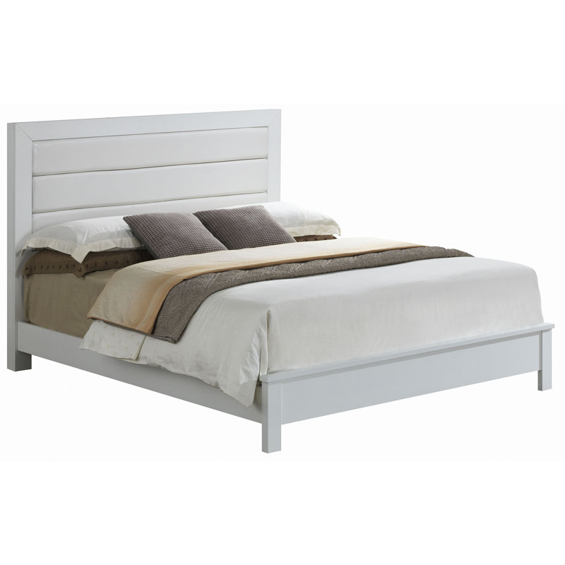 White Wooden Bed Frame - Timeless Design, Durable Construction, Easy Assembly (58"W X 81"D)